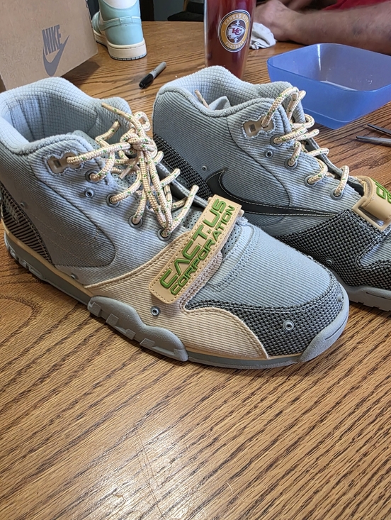 Nike Air Trainer 1/CJ Size 10.5m High-Top Sneakers in Light Blue and Green main image 5